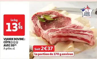 Auchan Viande bovine: côte offre