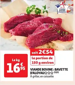 Auchan Viande bovine : bavette d'aloyau offre