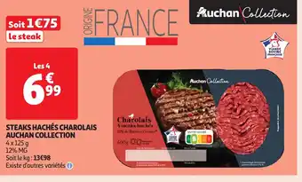 Auchan Steaks hachés charolais auchan collection offre