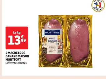 Auchan MAISON MONTFORT 2 magrets de canard offre