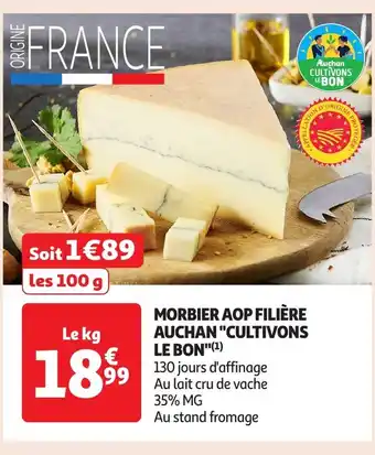 Auchan Morbier aop filière auchan cultivons le bon offre