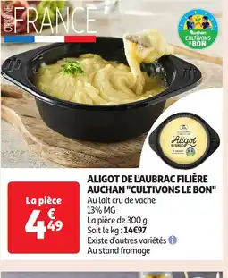 Auchan Aligot de l'aubrac filière auchan cultivons le bon offre