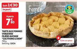 Auchan Tarte aux pommes vergeoise filière auchan offre