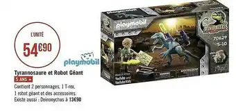 Casino Supermarchés Tyrannosaure Et Robot Géant Playmobil offre