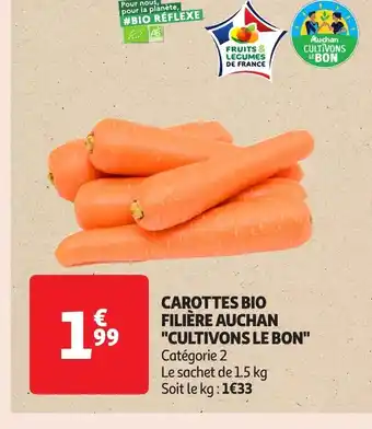 Auchan Carottes bio filière auchan offre