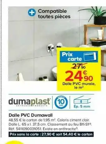 Castorama Dalle Pvc Dumawall Dumaplast offre