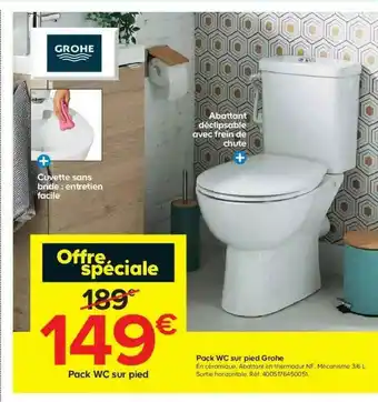 Castorama Pack Wc Sur Pied Grohe offre
