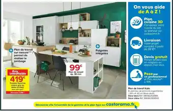 Castorama Plan De Travail Kala offre