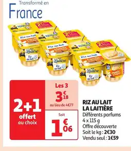 Auchan LA LAITIÈRE Riz au lait offre