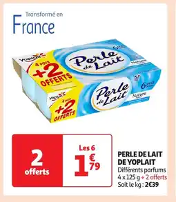 Auchan Perle de lait de yoplait offre