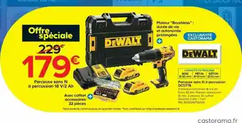 Castorama Perceuse Sans Fil à Percussion 18 V-2 Ah, Perceuse Sans Fil à Percussion Dcd778 Dewalt offre