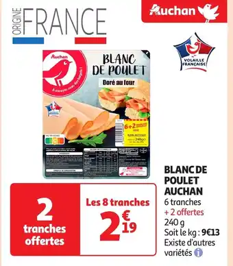 Auchan AUCHAN Blanc de poulet offre