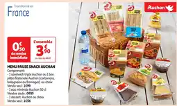 Auchan Menu pause snack auchan offre