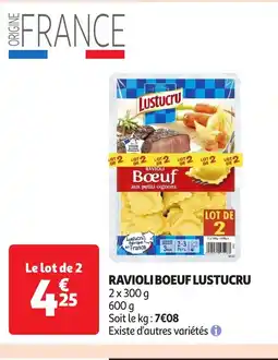 Auchan LUSTUCRU Ravioli boeuf offre