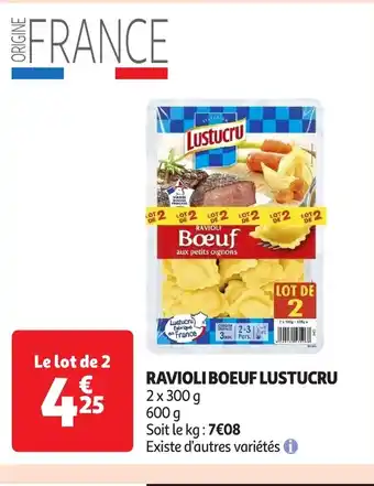 Auchan LUSTUCRU Ravioli boeuf offre