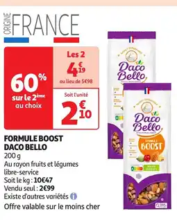 Auchan DACO BELLO Formule boost offre