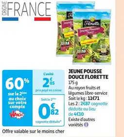 Auchan FLORETTE Jeune pousse douce offre