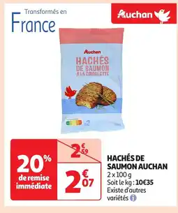 Auchan AUCHAN Hachés de saumon offre