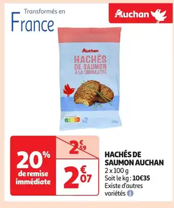 Auchan AUCHAN Hachés de saumon offre