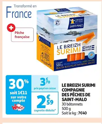 Auchan Le breizh surimi compagnie des pêches de saint-malo offre