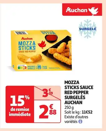 Auchan AUCHAN Mozza sticks sauce red pepper surgelés offre