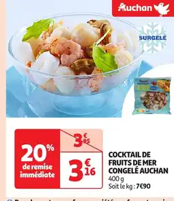 Auchan AUCHAN Cocktail de fruits de mer congelé offre