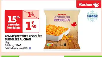 Auchan AUCHAN Pommes de terre rissolées surgelées offre