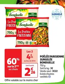 Auchan Poêlée parisienne surgelée offre