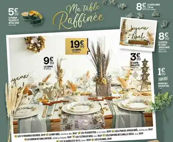 Centrakor Le Ruban Velours Et Métal Doré, La Guirlande 110 Cm, La Ocmpo, Le Sapin Pailletté, Le Centre De Table Joyeux Noël, Branches E offre