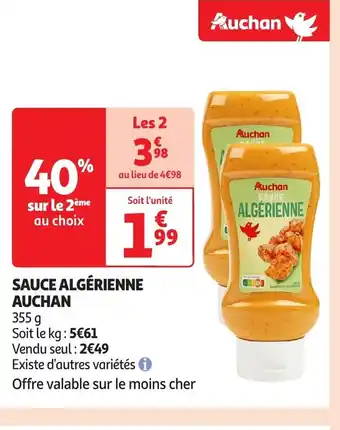 Auchan AUCHAN Sauce algérienne offre