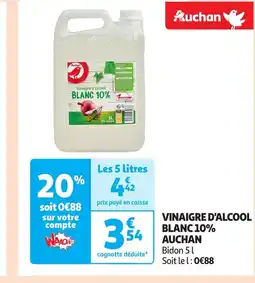 Auchan AUCHAN Vinaigre d'alcool blanc 10% offre