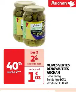 Auchan AUCHAN Olives vertes dénoyautées offre