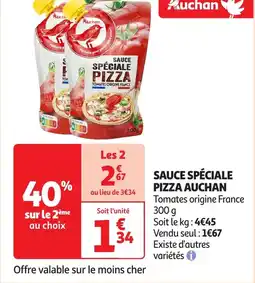 Auchan Sauce spéciale pizza offre