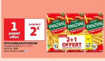 Auchan PANZANI Pâtes penne rigate offre