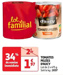 Auchan D'AUCY Tomates pelées offre