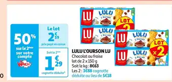 Auchan LU Lulu l'ourson offre