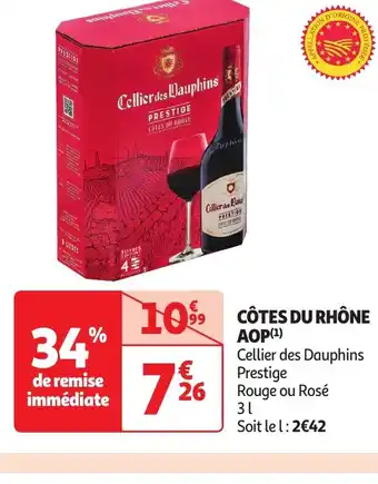 Auchan Côtes du rhône aop offre