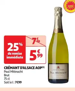 Auchan Crémant d'alsace aop offre