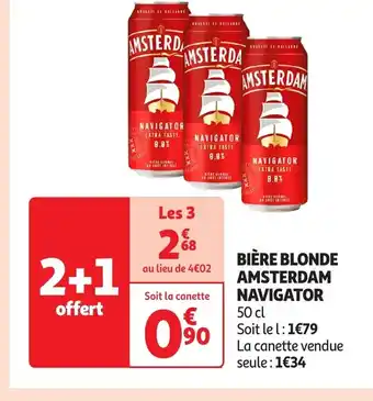 Auchan NAVIGATOR Bière blonde amsterdam offre