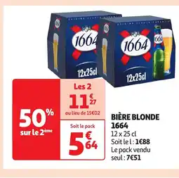 Auchan 1664 Bière blonde offre