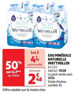 Auchan WATTWILLER Eau minerale naturelle offre