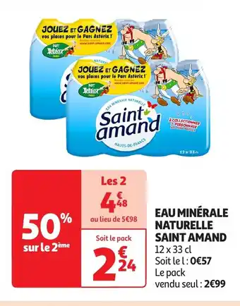 Auchan SAINT AMAND Eau minerale naturelle offre