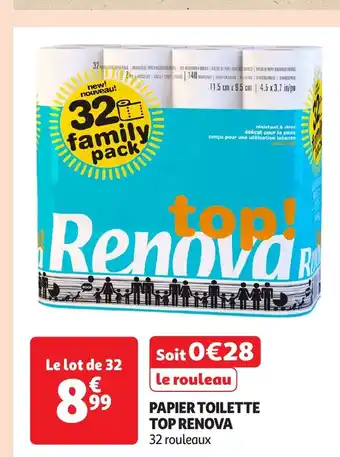 Auchan RENOVA Papier toilette top offre