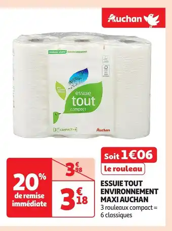 Auchan AUCHAN Essuie tout environnement maxi offre