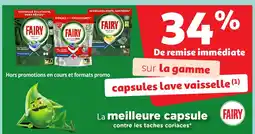 Auchan FAIRY sur la gamme capsules lave vaisselle offre