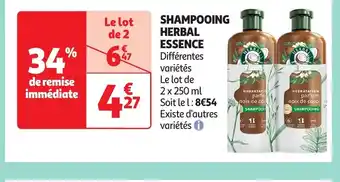 Auchan HERBAL ESSENCE Shampooing offre