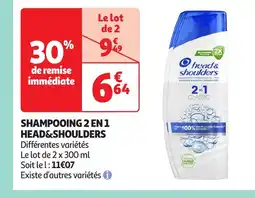 Auchan HEAD&SHOULDERS Shampooing 2 en 1 offre