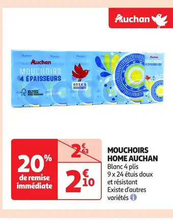 Auchan AUCHAN Mouchoirs home offre