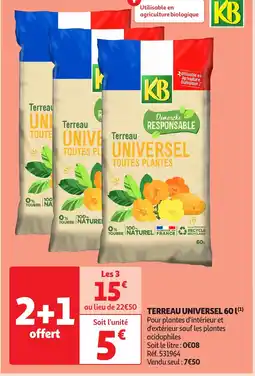 Auchan Terreau universel offre