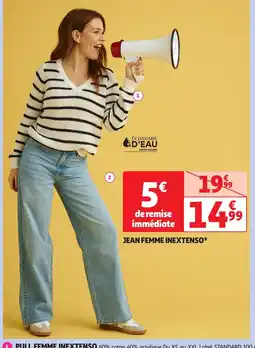 Auchan INEXTENSO Jean femme offre